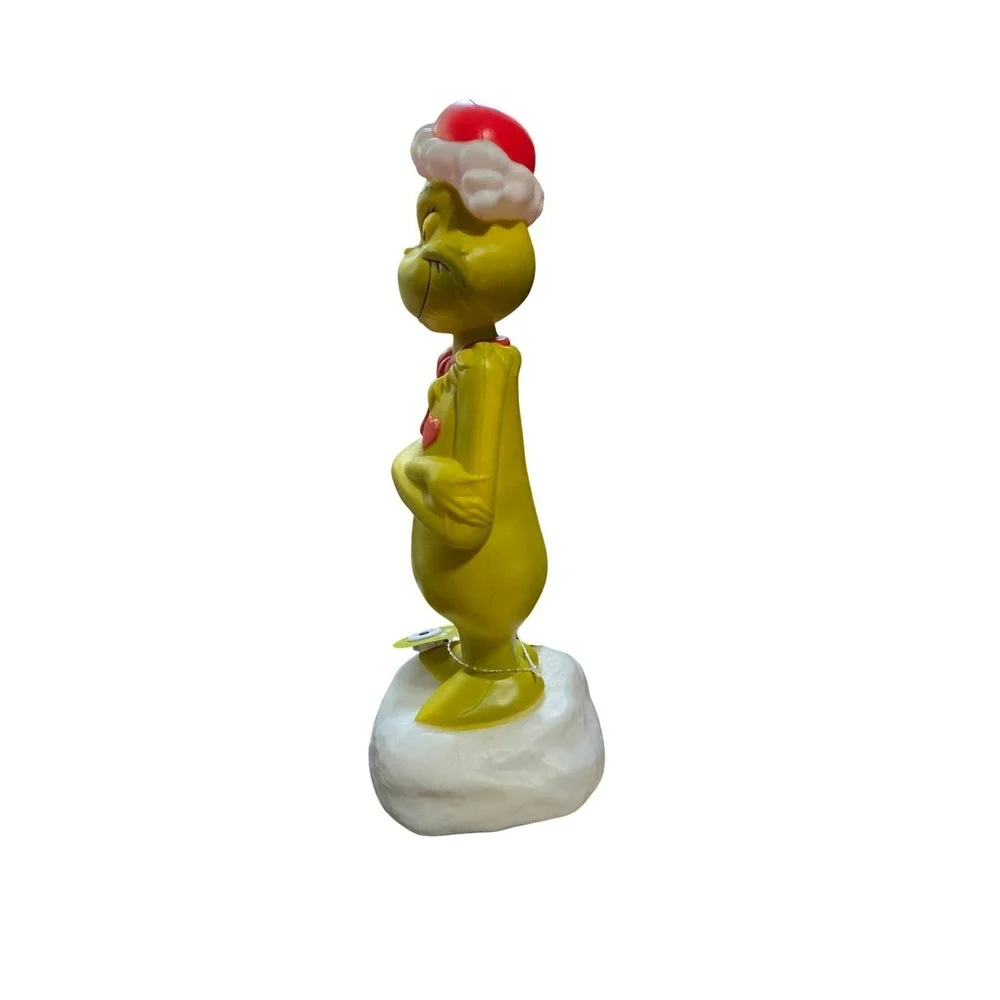 Grinch Christmas Blow Mold 14 inch Light Up Decor Holiday Decoration Heart Scarf